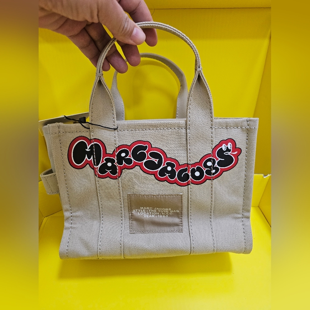 NEW MARC JACOBS THE SNAKE CANVAS SMALL TOTE BAG - Picture 4 of 16